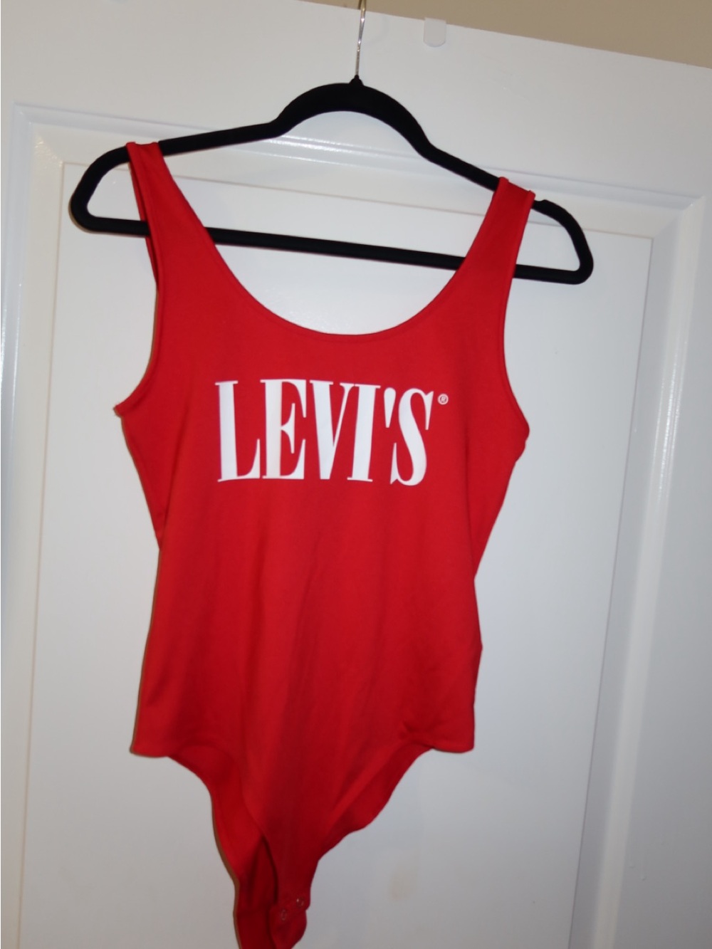 Levi's Red Scoop Neck One-Piece Swimsuit